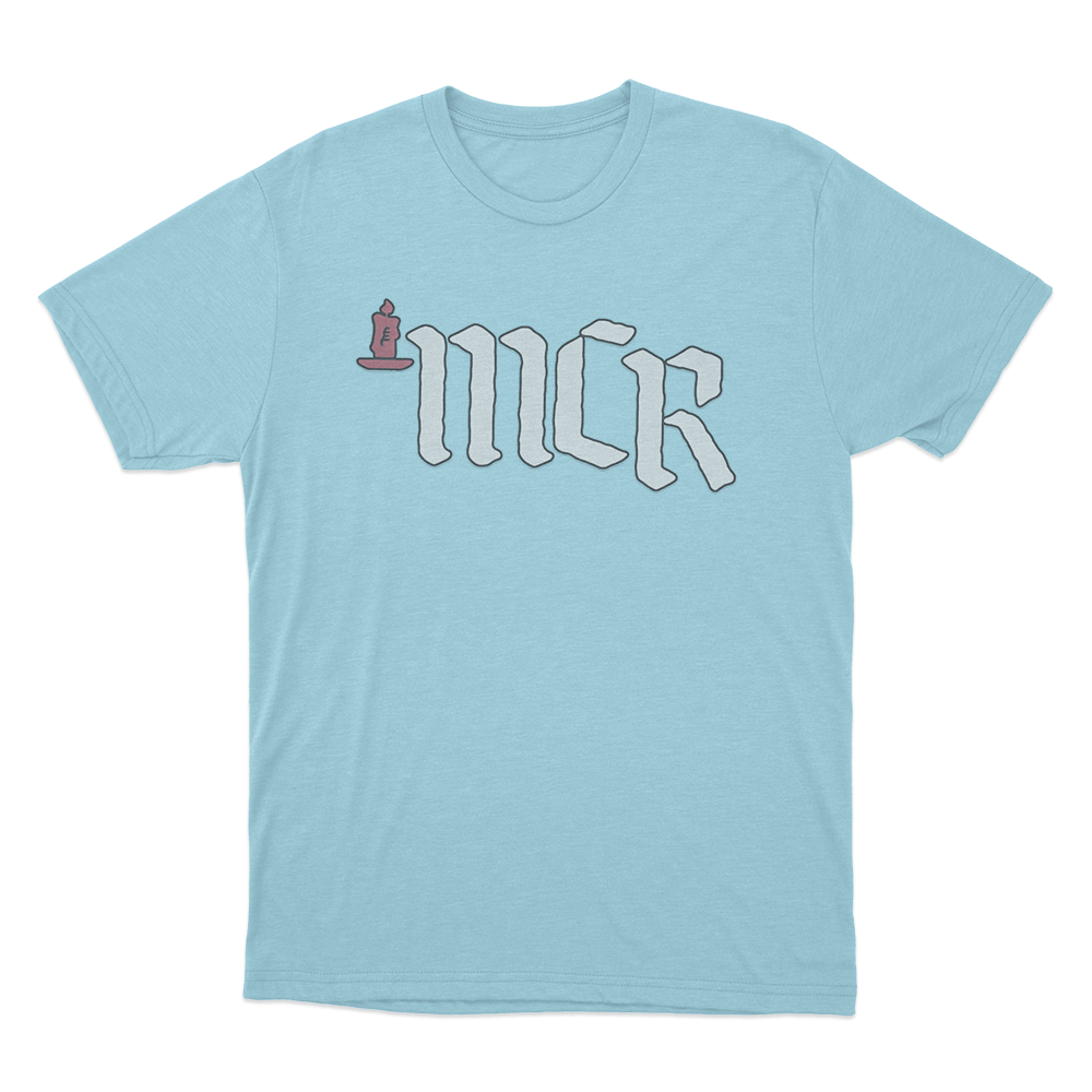 Candle MCR Logo Unisex T Shirt Sky Blue Candle MCR Logo Unisex T Shirt Sky Blue