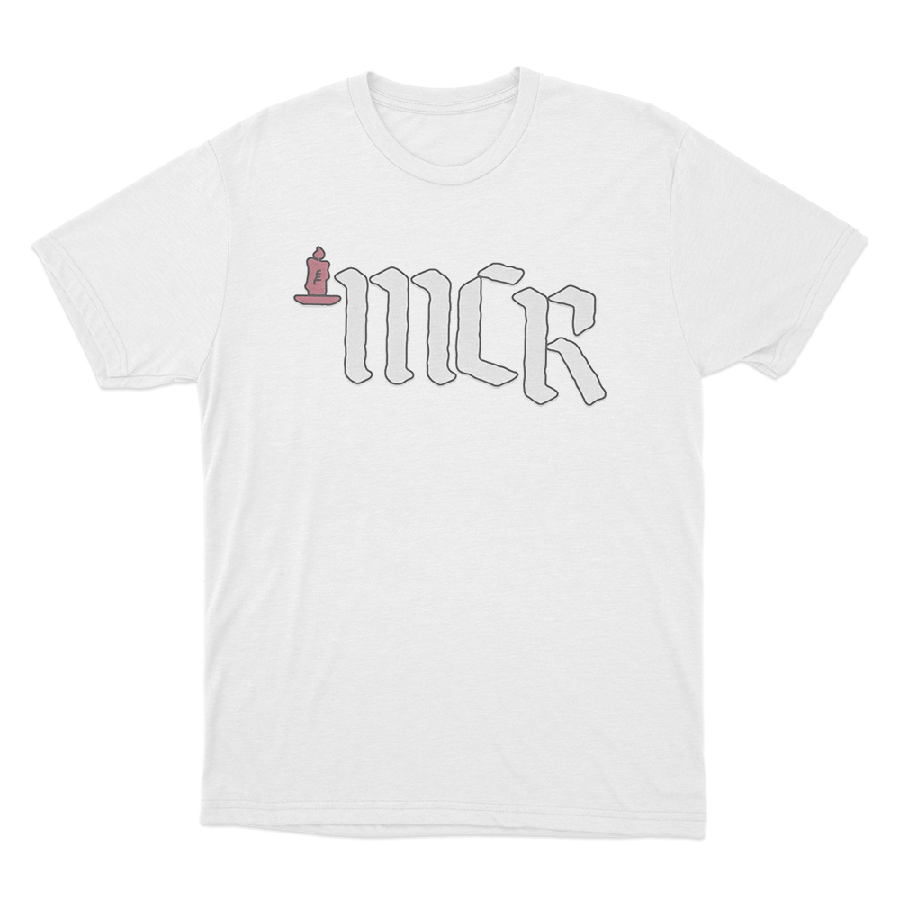 Candle MCR Logo Unisex T Shirt White Candle MCR Logo Unisex T Shirt White