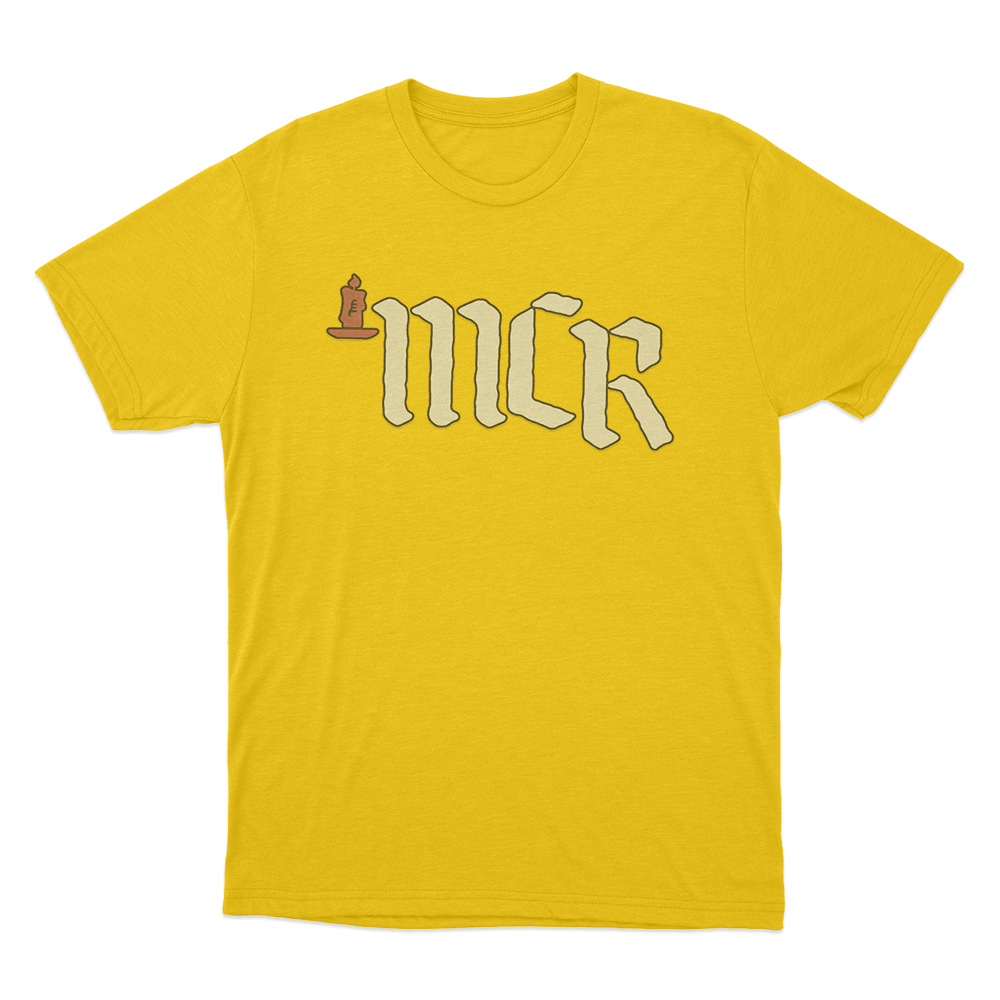 Candle MCR Logo Unisex T Shirt Yellow Candle MCR Logo Unisex T Shirt Yellow
